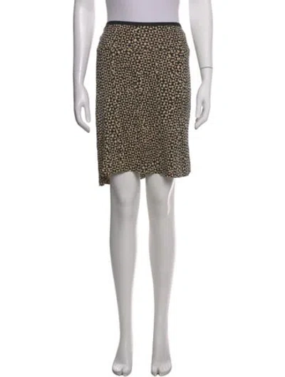 Pre-owned Diane Von Furstenberg Silk Mini Skirt In Neutral