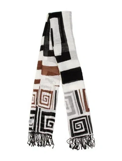 Pre-owned Diane Von Furstenberg Silk Printed Scarf