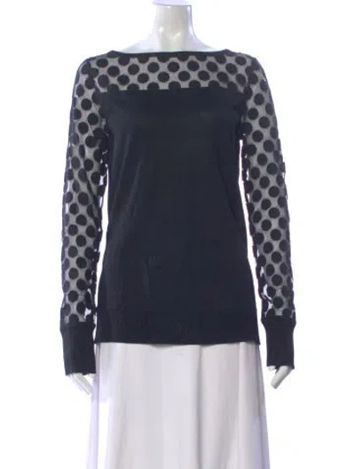 Pre-owned Diane Von Furstenberg Silk Printed Sweater In Blue