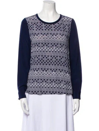 Pre-owned Diane Von Furstenberg Silk Printed Sweatshirt In Multi