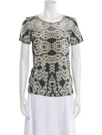 Pre-owned Diane Von Furstenberg Silk Printed T-shirt In Multi