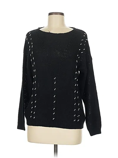 Pre-owned Diane Von Furstenberg Silk Pullover Sweater In Black