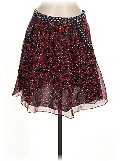 Diane Von Furstenberg Silk Skirt In Burgundy