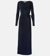 Diane Von Furstenberg Simona Lamé Wrap Dress In Blue