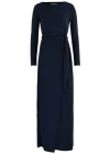 Diane Von Furstenberg Simona Lamé Wrap Dress In Dark Navy
