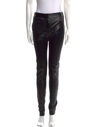 Pre-owned Diane Von Furstenberg Skinny Leg Pants In Black