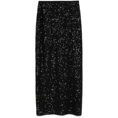Diane Von Furstenberg Araminta Sequined High-rise Midi Skirt In Black