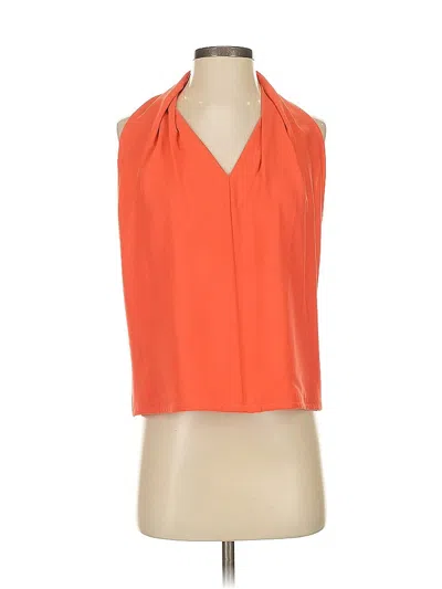 Pre-owned Diane Von Furstenberg Sleeveless Blouse In Orange