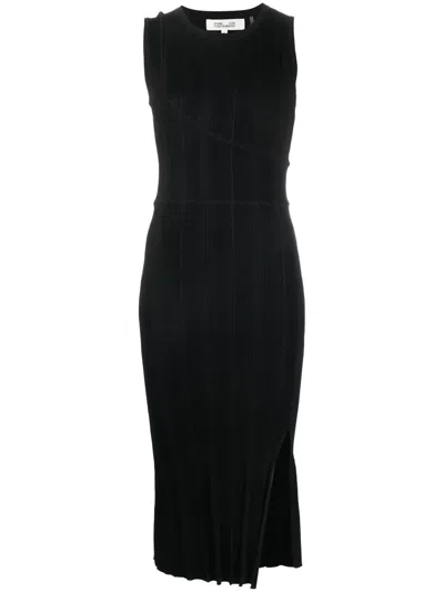 Diane Von Furstenberg Sleeveless Midi Dress In Black