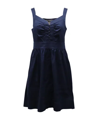 Diane Von Furstenberg Sleeveless Mini Dress In Navy Blue Jersey