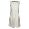 Diane Von Furstenberg Sleeveless Mini Dress W/ Pockets In White Polyester In White