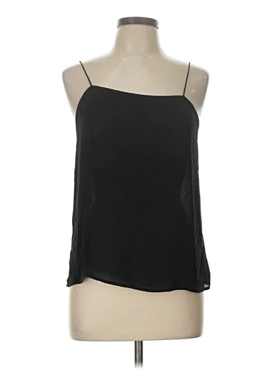 Pre-owned Diane Von Furstenberg Sleeveless Silk Top Black Halter Neckline Tops