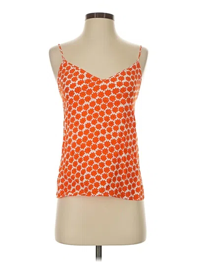 Diane Von Furstenberg Sleeveless Top Orange Sweetheart Neckline Tops