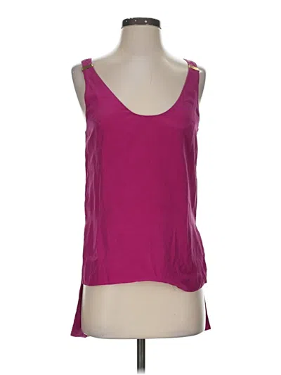 Pre-owned Diane Von Furstenberg Sleeveless Top Pink Scoop Neck Tops