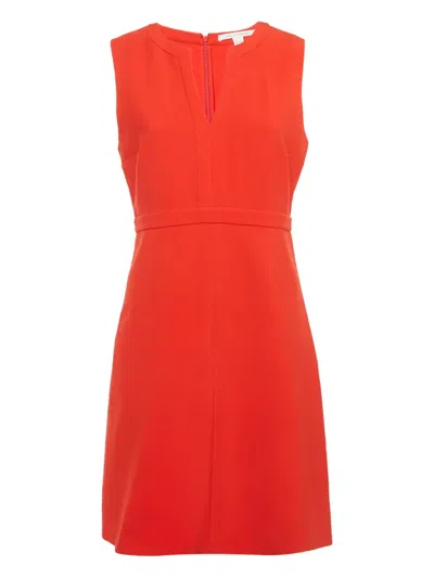 Pre-owned Diane Von Furstenberg Sleeveless V-neck Dress In Red