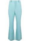 Diane Von Furstenberg Slit-hem Flared Trousers In Blue