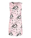 Diane Von Furstenberg Sofia Printed Sleeveless Mini Dress In Pink Silk In Pink
