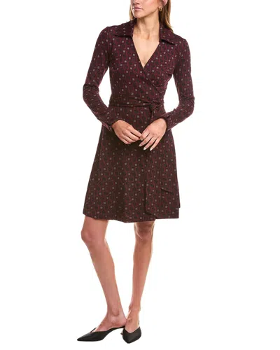 Diane Von Furstenberg Sofia Wool-blend Wrap Dress In Purple