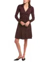 Diane Von Furstenberg Sofia Wool-blend Wrap Dress In Black