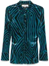 Diane Von Furstenberg Soluck Blouse In Blue