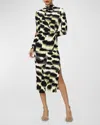 Diane Von Furstenberg Dvf In Wild Thing Shadow Green Lg