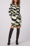 Diane Von Furstenberg Sonoya Mini Dress In Huge Wild Thing Shadow Green In Wild Thing Shadow Green Lg