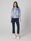 Diane Von Furstenberg Sophia Blouse In Heritage Vine Degrade