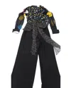 Diane Von Furstenberg Sophie Dot Jumpsuit In Black Rayon In Black