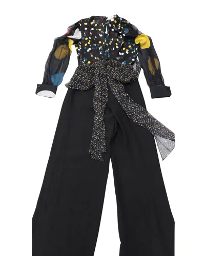 Diane Von Furstenberg Sophie Dot Jumpsuit In Black Rayon