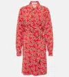 Diane Von Furstenberg Sophie Printed Jersey Minidress In Red