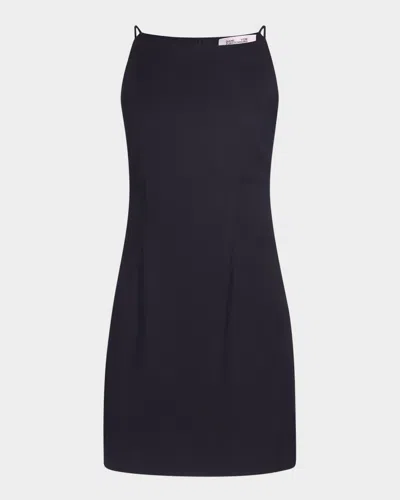 Diane Von Furstenberg Spencer Sleeveless Bateau-neck Mini Dress In Black