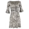 Diane Von Furstenberg Square Neck Dress In Multicolor Silk In Multi