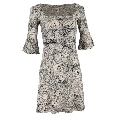 Diane Von Furstenberg Square Neck Dress In Multicolor Silk