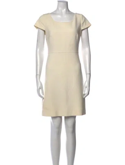 Pre-owned Diane Von Furstenberg Square Neckline Knee-length Dress In Neutral