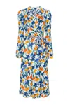 Diane Von Furstenberg Phoenix Reversible Dress In Dianthus Reversible To Vintage Cane In White