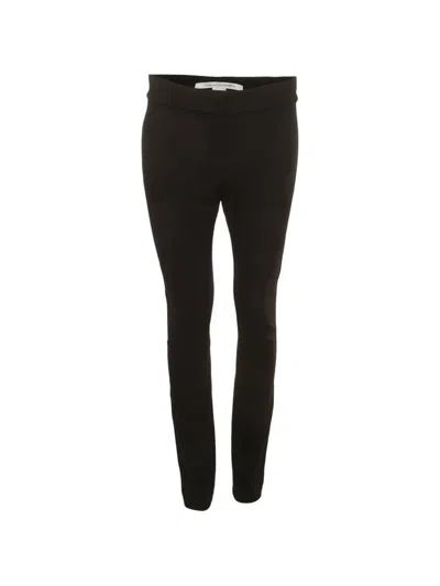 Pre-owned Diane Von Furstenberg Stephanie Jersey Trousers In 黑色