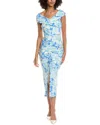 Diane Von Furstenberg Stephen Off-the-shoulder Printed Jersey Midi Dress In Blue