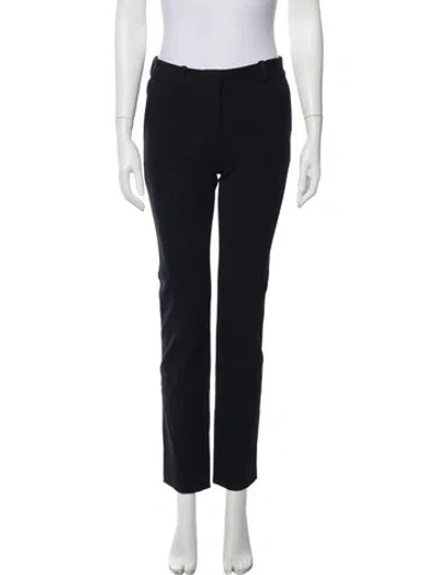 Pre-owned Diane Von Furstenberg Straight Leg Pants In Black