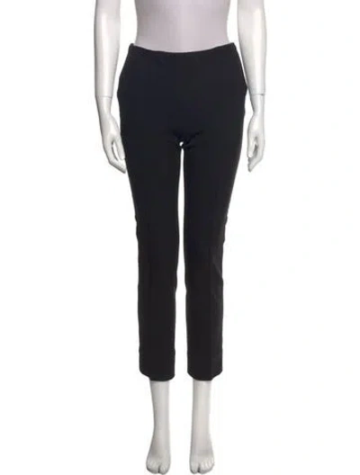 Pre-owned Diane Von Furstenberg Straight Leg Pants In Black