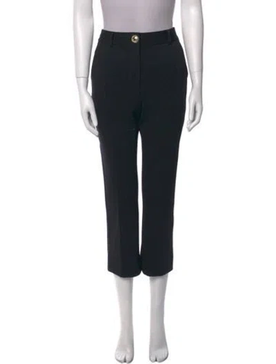 Pre-owned Diane Von Furstenberg Straight Leg Pants In Black