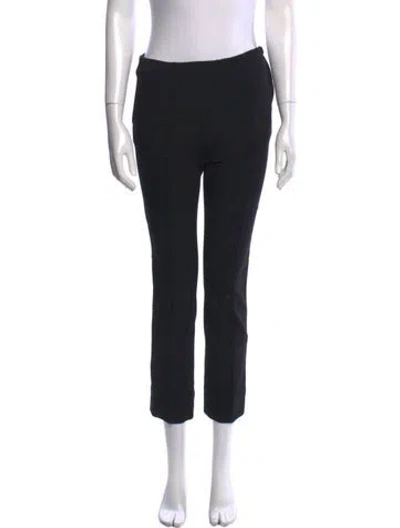 Pre-owned Diane Von Furstenberg Straight Leg Pants In Black