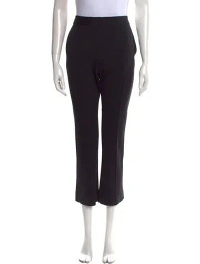Pre-owned Diane Von Furstenberg Straight Leg Pants In Black