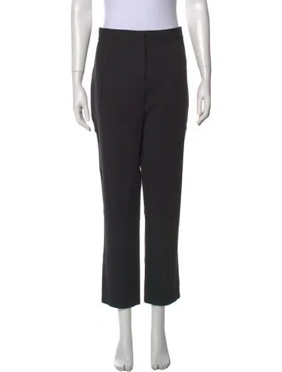 Pre-owned Diane Von Furstenberg Straight Leg Pants In Black