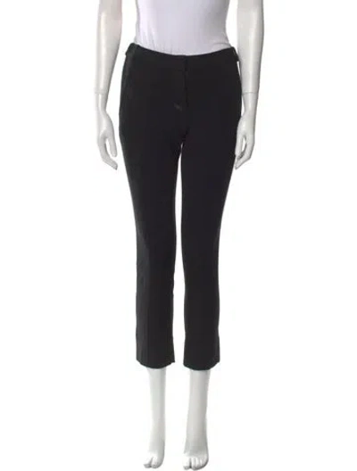 Pre-owned Diane Von Furstenberg Straight Leg Pants In Black