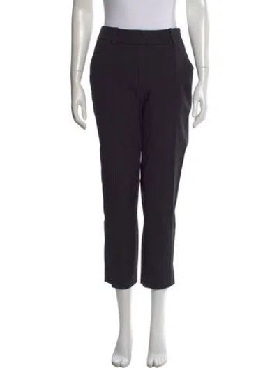 Pre-owned Diane Von Furstenberg Straight Leg Pants In Black