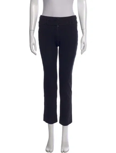 Pre-owned Diane Von Furstenberg Straight Leg Pants In Black