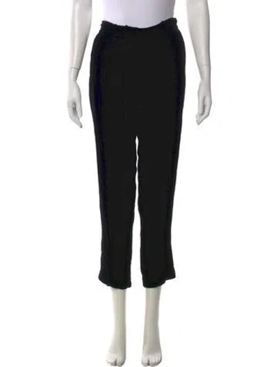 Pre-owned Diane Von Furstenberg Straight Leg Pants In Black