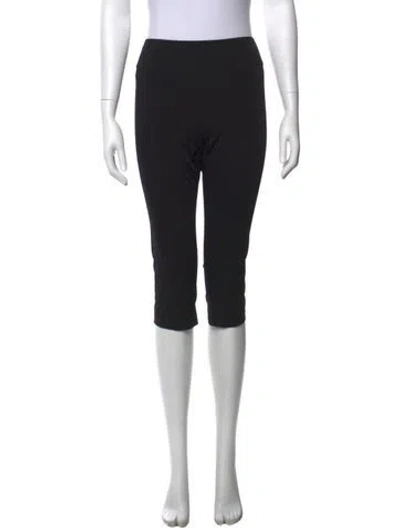 Pre-owned Diane Von Furstenberg Straight Leg Pants In Black