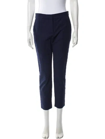Pre-owned Diane Von Furstenberg Straight Leg Pants In Blue
