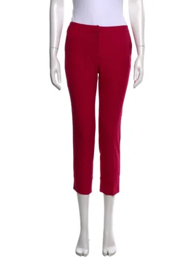 Pre-owned Diane Von Furstenberg Straight Leg Pants In Pink